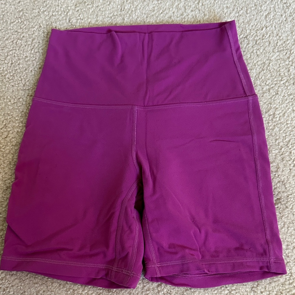 lululemon athletica High-Waisted Magenta Shorts